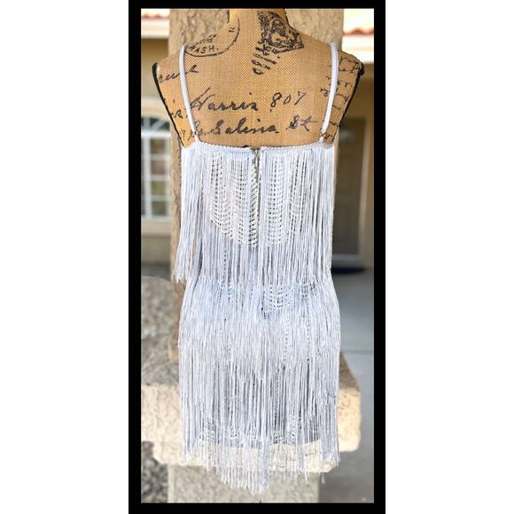 Lulus Silver Sequin Fringe Bodycon Get in the Groove Dress Size Small - mordernwear.com Lulus Silver Sequin Fringe Bodycon Get in the Groove Dress Size Small - mordernwear.com